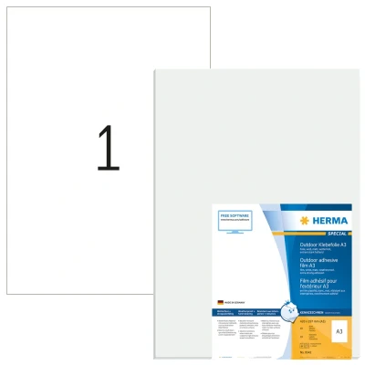 Afbeelding van Etik. A3 Outdoor Klebefolie wei� 297x420 mm 10 St