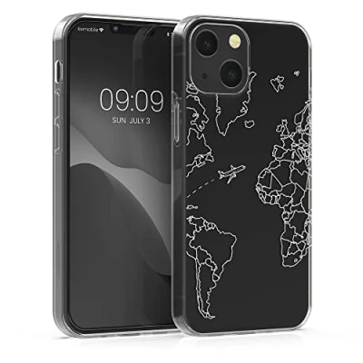 Afbeelding van kwmobile telefoonhoesje compatibel met Apple iPhone 13 Hoesje voor smartphone Travel Vliegtuig