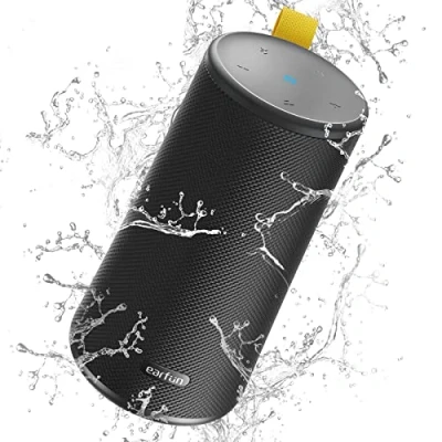 Afbeelding van EarFun UBOOM Bluetooth luidspreker, diepe bass, 24 W 360 geluid Speaker V5.0 met draadloze koppeling, IPX7 waterbescherming, USB C, indoor &amp; outdoor modi, luidspreker microfoon
