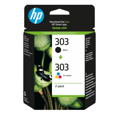Afbeelding van HP 303 (3YM92AE) Inktcartridge Zwart + 3 kleuren Voordeelbundel