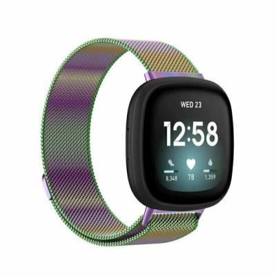 Afbeelding van Fitbit Versa 3/4 &amp; Sense 1/2 milanese bandje Large Multicolor
