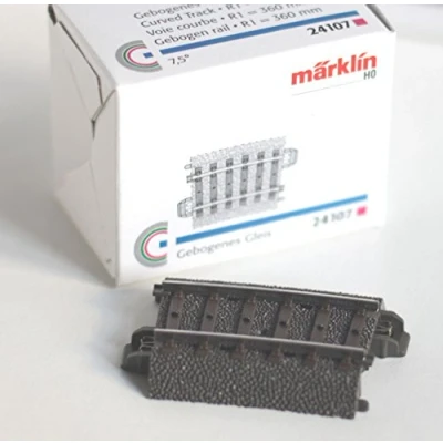Afbeelding van H0 Märklin C rails (met ballastbed) 24107 Gebogen 7.5 Radius R1