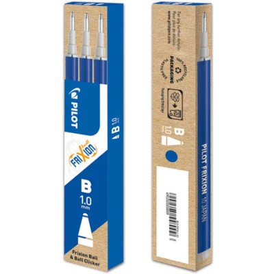 Afbeelding van Pilot balpenvulling FriXion Ball/Clicker, blauw, etui van 3 stuks 12