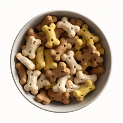 Afbeelding van MERA Bakery Puppy Bontenmix (10 kg), hondensnacks voor training of als snack, lekkernijen honden van natuurlijke ingrediënten, zacht gebakken hondenkoekjes