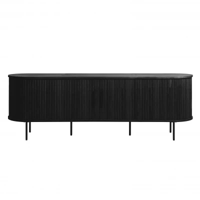 Afbeelding van Nordic Home Kelly tv meubel 180 cm zwart Hout