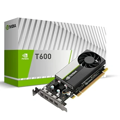 Afbeelding van PNY NVIDIA T600 Professional Graphic Card 4GB GDDR6 PCI Express 3.0 x16, Single Slot, 4x Mini DisplayPort, 8K Support, Ultra quiet active fan, VCNT600 PB