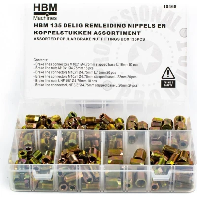 Afbeelding van HBM 135 Delig Remleiding Nippels En Koppelstukken Assortiment