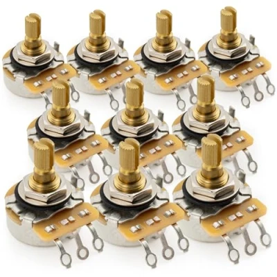 Afbeelding van CTS 450G No Load A250K Logaritmische Potmeter Messing Short Split Shaft 1/4 Inch 10% voor Elektrische Gitaar Basgitaar(Set van 10)