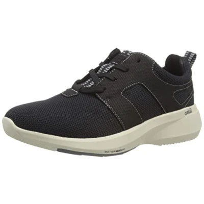 Afbeelding van Clarks Lehman Tie Sneakers voor heren, zwart, 42 EU, EU Breed