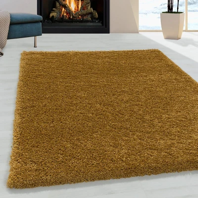 Afbeelding van Hoogpolig Vloerkleed Shaggy Oker 140x200cm Geel 123vloerkleed.nl is de online webshop voor vloerkleden en woonaccessoires.