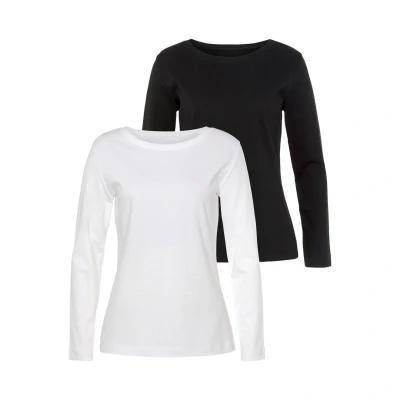Afbeelding van Vivance Shirt met lange mouwen gemaakt van bijzonder zacht en stevig katoen (set, 2 delig)