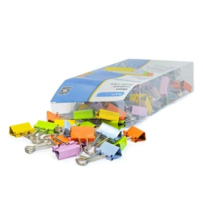 Afbeelding van Rapesco 1492 19 mm Papierklemmen, Diverse Kleuren, Verpakking van 80
