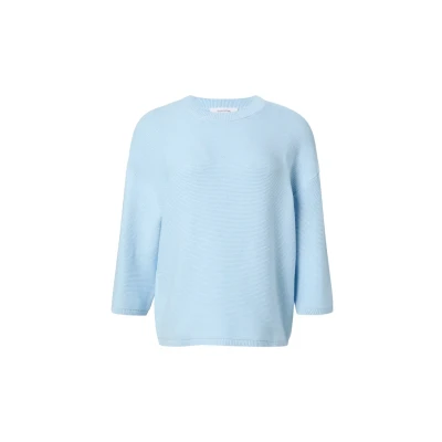 Afbeelding van comma casual identity MIT 3/4ÄRMELN Trui, Dames, Maat: 40, Hellblau