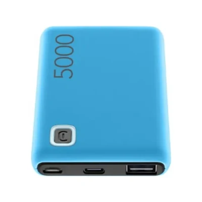 Afbeelding van Cellularline Power Bank ESSENCE 5000 Draagbare oplader met mAh ingang 1 x USB C, Micro 10,5 W uitgang 12 (blauw)