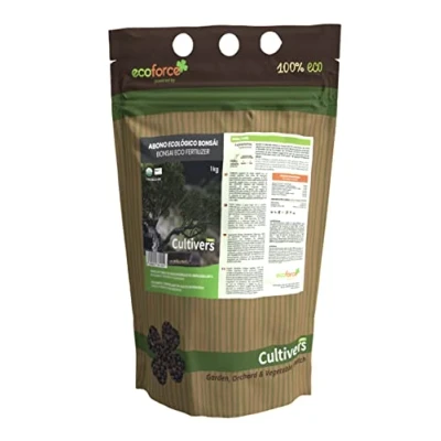 Afbeelding van CULTIVERS Biologische Bonsaimeststof van 1 kg. Meststof 100% organische en natuurlijke oorsprong, gegranuleerd met langzame gecontroleerde afgifte, NPK 8 5 +74% M.O. Ác. Humics