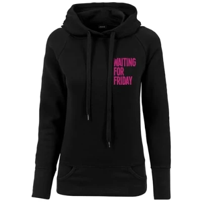 Afbeelding van Mister Tee Waiting FOR Friday Hoodie, Dames, Maat: Large, Black