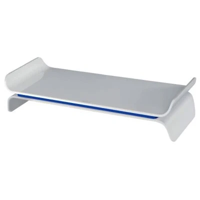 Afbeelding van Leitz Ergo WOW verstelbare monitorstandaard, wit blauw beeldschermhouder