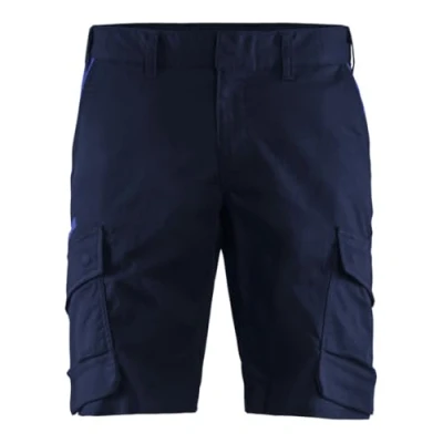 Afbeelding van Blaklader Industrie short met stretch 1446 1832 Marineblauw/Korenblauw C56