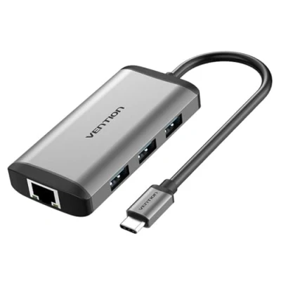 Afbeelding van Hub USB Vention CNCHB Zwart Grijs