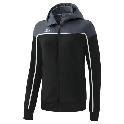 Afbeelding van CHANGE by erima trainingsjack met capuchon dames black grey/slate grey/wit / 34