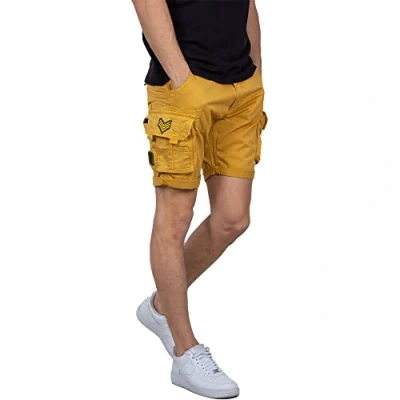 Afbeelding van Alpha Industries CREW Patch Shorts, Heren, Maat: 32, Wheat