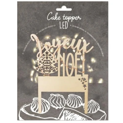 Afbeelding van ScrapCooking Cake Topper Led Merry Christmas