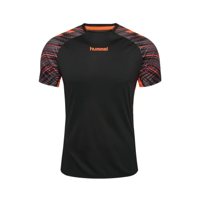 Afbeelding van Hummel Blaze PRO Training S/S Sport Tshirt, Maat: Large, Black orange