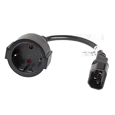 Afbeelding van Voedingskabel Lanberg C14/SCHUKO CEE7 Zwart
