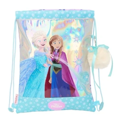 Afbeelding van Rugtas met Koordjes Frozen Cool days Paars Hemelsblauw 26 x 34 1 cm