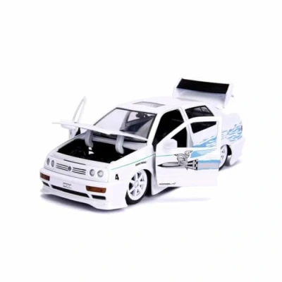 Afbeelding van Jada Toys Fast &amp; Furious Jesse&#039;s 1995 Volkswagen Jetta, auto, tuning model op schaal 1:24, met spoiler, deuren te openen motorkap en kofferbak, vrijloop, wit