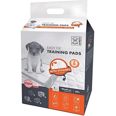 Afbeelding van M pets Trainingpads Easy Fix 90 X 60 Cm Textiel Wit 30 Stuks