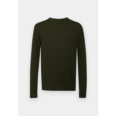 Afbeelding van Selected Homme Slhdane Structure CREW NECK Trui, Heren, Maat: Small, Forest night