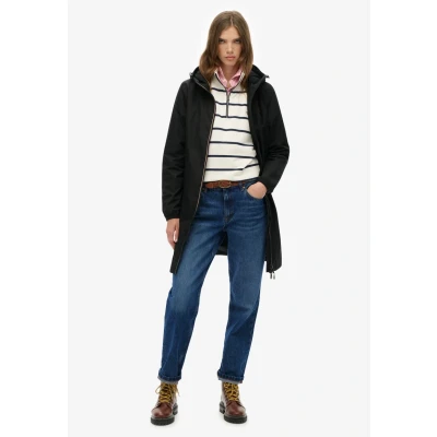Afbeelding van Lange Tri Windbreaker Jas Black Grootte: 44