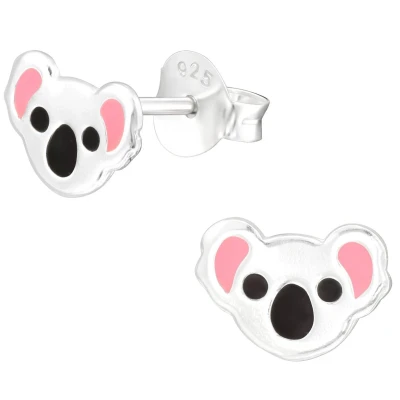 Afbeelding van JoyS Zilveren koala oorbellen 8 x 5 mm