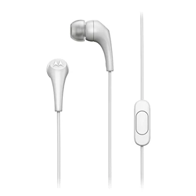 Afbeelding van Motorola Sound In Ear Oordopjes 2 S Wit Noise Isolation Comfortabele en Lichtgewicht Pasvorm met Draad Line Microfoon Handsfree Bellen