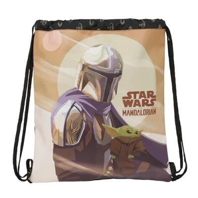 Afbeelding van Kinderrugzak the Mandalorian This is way Zwart 35 x 40 1 cm
