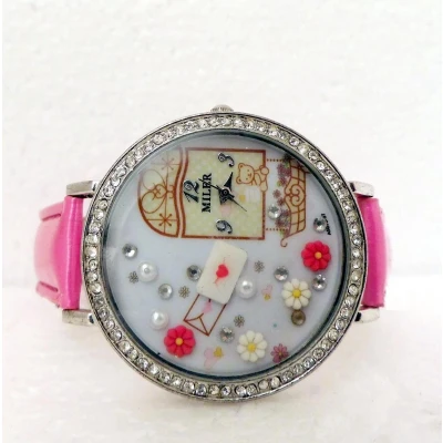 Afbeelding van Schattig horloge met parels, roosjes en CZ