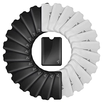 Afbeelding van Molain RFID blokkerende hoezen, 24 stuks identiteitskaart hoezen set kaarthouder kaarthouders voor vrouwen mannen, Zwart, Wit, 9,1 x 6,3 cm, 3.6 2.5 inch/9.1 6.3 cm
