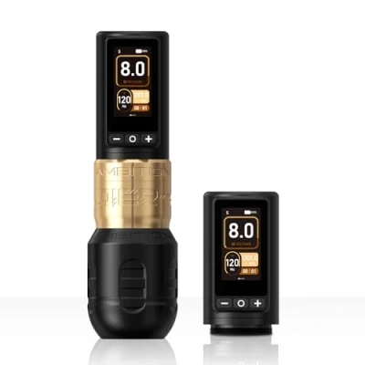 Afbeelding van Ambition Soldier 270 Draadloze tatoeagemachine met g.cm borstelloze motor hoog koppel roterende tatoeagecartridgepen extra 2400 mAh aanraakknoppen LED digitaal display voor tatoeëerders
