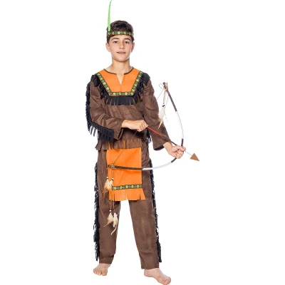 Afbeelding van FUNIDELIA Indiaan Kostuum Deluxe voor jongens Maat: 122 134 cm