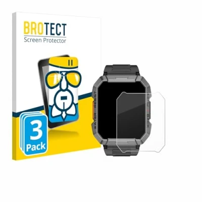 Afbeelding van BROTECT Schutzglas Schutzfolie Displayschutz Display Schutz Glas Folie klar, Smartwatch beschermfolie, Transparant