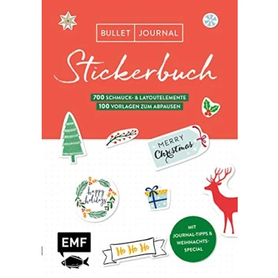 Afbeelding van Bullet Journal Stickerbuch Merry Christmas: 700 weihnachtliche Schmuckelemente: Easy Setups für deinen Planer mit 100 Vorlagen zum Abpausen Alle Aufkleber beschreibbarer Oberfläche