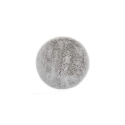 Afbeelding van LUXOR living Coste Zitkussen van kunstbont, stoelkussen als decoratie, woonkamer of stoelkussen, gezellig zitkussen, stoel, sierkussen, 40 x cm, rond, grijs, set 4