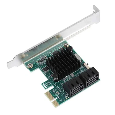 Afbeelding van ASHATA PCI Express (PCIe) controllerkaart, Super Speed PCIE naar 4 poorts SATA 3.0 uitbreidingskaart, 6G III Controller adapterkaart voor Windows XP/2003/Vista/Win7/8/10