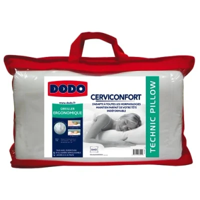 Afbeelding van Dodo Traagschuimkussen 32 x 52 cm cervicomfortkussen neksteunkussen ergonomische vorm afneembare overtrek machinewasbaar op 40 C