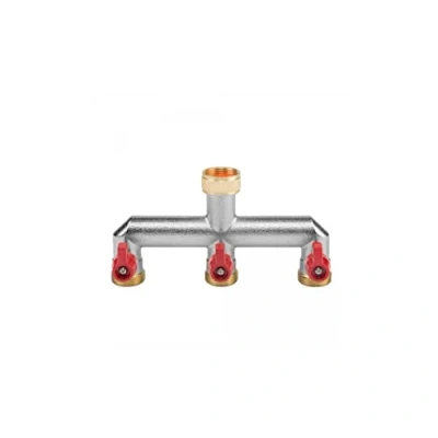 Afbeelding van Verdeler / splitter messing 3 aftakkingen 3/4&quot;