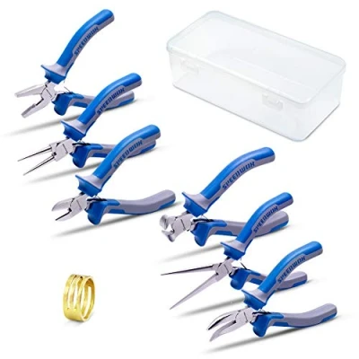 Afbeelding van SPEEDWOX Mini Tang Set Sieraden 6 Stks Kleine Fijne Maken Kit met Springen Ring Opener Micro Precisie Combinatie Handgereedschap Industriële Grade Chroom Vanadium Staal