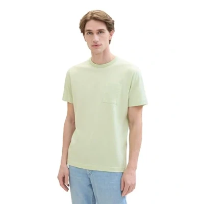 Afbeelding van TOM Tailor MIT Brusttasche Tshirt basic, Heren, Maat: Large, Sea green fine stripe