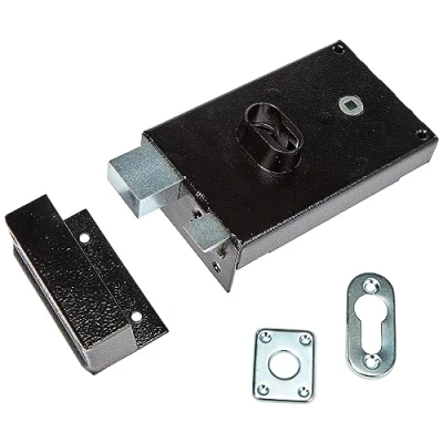 Afbeelding van Abus FE9762207A SA H CE G Opbouwslot met horizontale handgreep en sleutel, voor opening buiten links, 88 x 140
