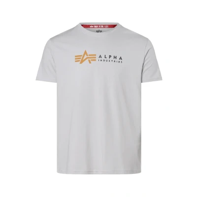 Afbeelding van Alpha Industries Label Tshirt print, Heren, Maat: Small, Hellgrau